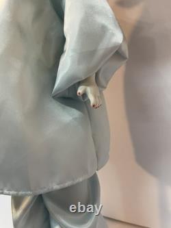 Rare Vintage Antique 1of1 20n Poupée en Porcelaine Harlequin ou Pierrot Clown 17s-80s