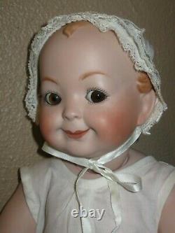 Reproduction Antique Googly Eyed Allemand Hertel 172 Bisque Porcelaine Schwab Doll