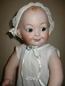 Reproduction Antique Googly Eyed Allemand Hertel 172 Bisque Porcelaine Schwab Doll