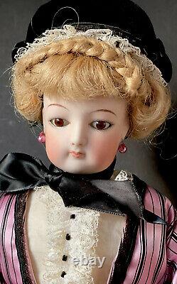 Reproduction Vintage D'antique Française 20 Fashion Doll Porcelaine Tête