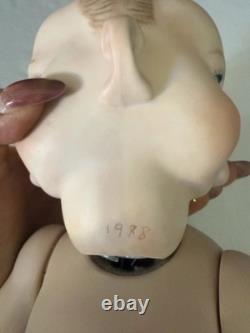 Reproduction d’artiste d’une poupée à deux visages en biscuit vintage, signée C. Ditmore, 1988