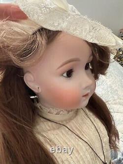 Reproduction de poupée Vintage Jumeau CHARLEEN THANOS 27 pouces en biscuit Doll Artisan