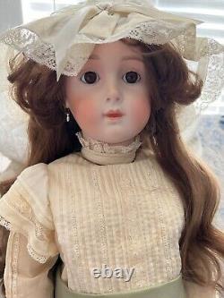 Reproduction de poupée Vintage Jumeau CHARLEEN THANOS 27 pouces en biscuit Doll Artisan