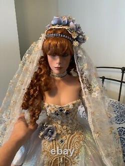 Rustie Bridal Porcelain Doll Avec Robe De Mariée & Vail 34