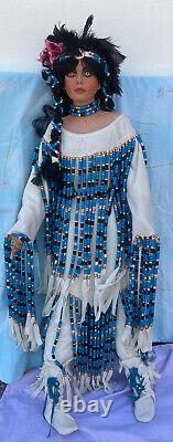 Rustie Vtg Native American Indian Princess 40 Vente De Poupées En Porcelaine