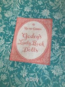 Ruth Gibbs Antique Vintage Porcelaine Godeys Lady Livre Chine Poupée 12 Avec Boîte