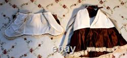 SUPERBE 17,5 HANDWERCK 79 Poupée allemande antique fabuleuse en biscuit, corps BJ et vêtements