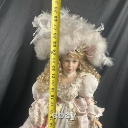 Show-Stoppers Cherilyn 28 poupée de collection en porcelaine robe rose chapeau vintage A1