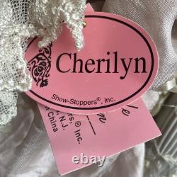 Show-Stoppers Cherilyn 28 poupée de collection en porcelaine robe rose chapeau vintage A1