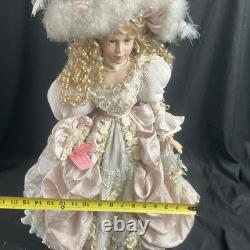Show-Stoppers Cherilyn 28 poupée de collection en porcelaine robe rose chapeau vintage A1