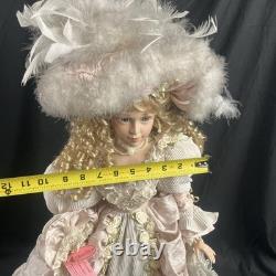 Show-Stoppers Cherilyn 28 poupée de collection en porcelaine robe rose chapeau vintage A1