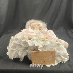 Show-Stoppers Cherilyn 28 poupée de collection en porcelaine robe rose chapeau vintage A1