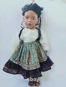 Sigikid Rare Vintage Porcelaine Nom De Poupée Layla Comme Vraie Fille Esche Allemagne