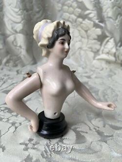 Superbe & Rare Half-doll/demi-figurine/teepuppe/pincushion Doll/henri Delcourt