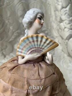 Superbe & Rare Half-doll/demi-figurine/teepuppe/sewing Box/buste/fasold & Stauch