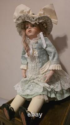 Superbe grande poupée de reproduction artisanale vintage de 1983, bébé français BRU JNE 13 de 31 pouces