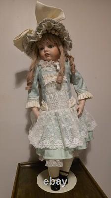 Superbe grande poupée de reproduction artisanale vintage de 1983, bébé français BRU JNE 13 de 31 pouces