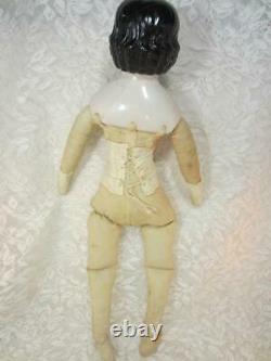 Tru Antique Avant La Guerre Civile Chine Tête D'épaule Doll 20 Couvert Wagon / Roue Ai