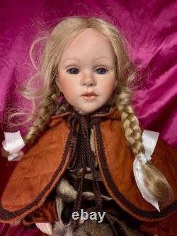 Ute Kase Lepp GERDA Poupée d'Art LE #14/20 Bisque Allemande Costume Folklorique Fourrure Signée
