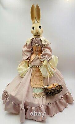 VINTAGE WENDY BRENT Shellina la Princesse de Pâques LAPIN PORCELAINE MUSICALE 1986