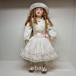 VTG Grande 2004 AEL Kathy Smith Fitzpatrick Poupée en Porcelaine Geneviève 28 Pouces de Haut