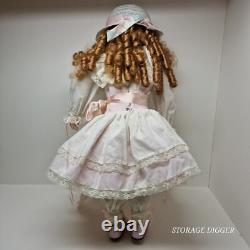 VTG Grande 2004 AEL Kathy Smith Fitzpatrick Poupée en Porcelaine Geneviève 28 Pouces de Haut