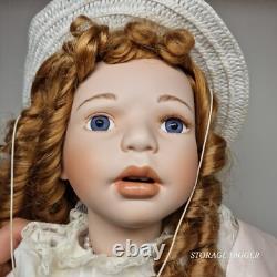 VTG Grande 2004 AEL Kathy Smith Fitzpatrick Poupée en Porcelaine Geneviève 28 Pouces de Haut
