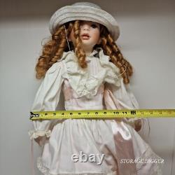VTG Grande 2004 AEL Kathy Smith Fitzpatrick Poupée en Porcelaine Geneviève 28 Pouces de Haut