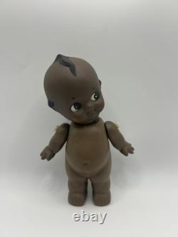 VTG RARE Poupée Bébé Kewpie Bisque Afro-Américaine Hottentot Allemande 5,5 pouces EUC