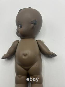 VTG RARE Poupée Bébé Kewpie Bisque Afro-Américaine Hottentot Allemande 5,5 pouces EUC