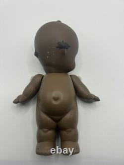 VTG RARE Poupée Bébé Kewpie Bisque Afro-Américaine Hottentot Allemande 5,5 pouces EUC
