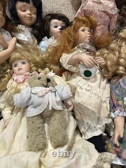 Vente aux enchères de domaine vintage Lot Collection de poupées en porcelaine