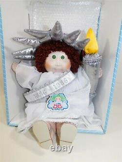 Vintage 1986 Cabbage Patch Kids Porcelain Collection Doll Statue Of Liberty Mib