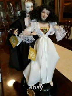 Vintage 1986 Franklin Mint Phantom Of The Opera Porcelaine Heirloom Dolls Nib