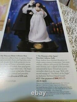 Vintage 1986 Franklin Mint Phantom Of The Opera Porcelaine Heirloom Dolls Nib