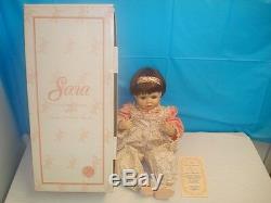 Vintage 1990 Collectionneurs Baby Doll Sara Hamilton Heritage Poupées De Porcelaine Coa