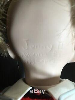 Vintage 1993 Expressions Jenny II 2 Dianna Effner 20 Poupée En Porcelaine Yeux Pourpres