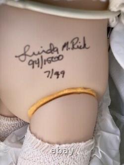 Vintage 1999 Signé Linda Rick Tous Les 24 Porcelain Doll Jerrille 94/1500