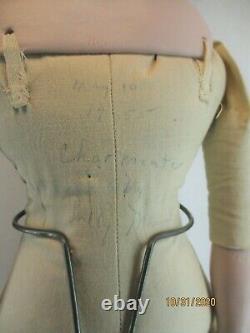 Vintage 24-25 Reproduction Français Charmante Polly Mann Doll Bisque/ Cloth 1955