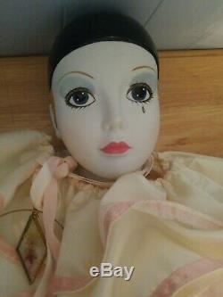 Vintage 38 1981 Schmid Michael Oks Pierrot Amour En Porcelaine Française Clown Box Doll