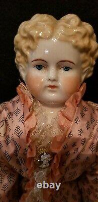 Vintage Blonde Chine Tete Doll Frances Davis Corps Marqué Magnifiquement Peint 17