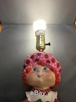 Vintage Fraisinette Lampe En Céramique Supérieure Statuaire 1981 Décor Enfant