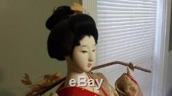 Vintage Franklin Mint / 18 '' Kyugetsu Porcelain Doll Tokyo Japon Mint Condition