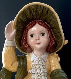 Vintage Girls Four Seasons Porcelaine / Figurine En Céramique Poupées À La Main 1985