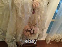 Vintage Gorgeous Bruj Ne 13 Porcelaine Victorian Doll 30