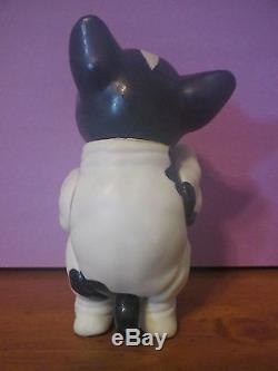 Vintage La Motte Porcelaine Non Émaillée Joint Français Boston Terrier Jouet / Poupée