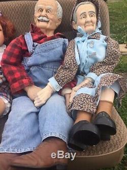 Vintage Large 36 Grand Doll Et Grandpa Dolls 1989 Couple William Wallace Jr
