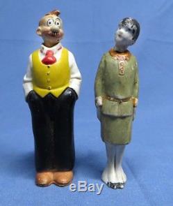Vintage Lot Allemand Nodder Bisque Essence Alley Porcelaine Comic Figurines