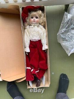 Vintage Lot De 7 Porcelain Dolls Seymour Mann Dans Des Boîtes Avec Certificats