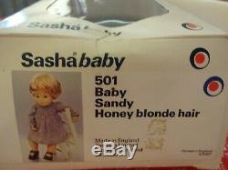 Vintage Made In England Boîte En Boîte Sasha Baby Sandy Honey Blonde Poupée Mib